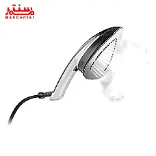 اتو بخارگر ایستاده تفال مدل QT1510 با طراحی شیک و مدرن، بدنه مشکی و نقره‌ای، مناسب برای اتوکشی انواع لباس. - دوم